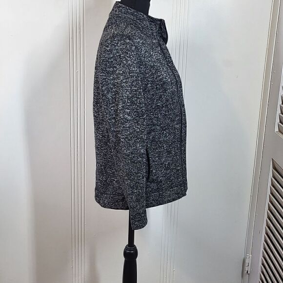 Calvin Klein Women's Gray & Black Cardigan Sweater - Picture 4 of 15